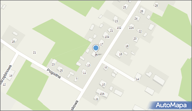 Nurzec-Stacja, Piaskowa, 15, mapa Nurzec-Stacja