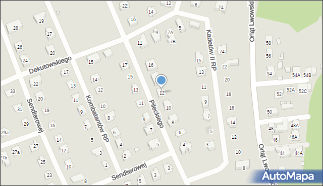 Nysa, Pileckiego Witolda, rtm., 12, mapa Nysy