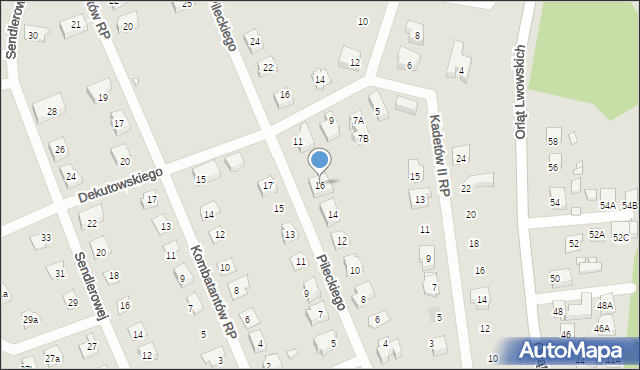 Nysa, Pileckiego Witolda, rtm., 16, mapa Nysy