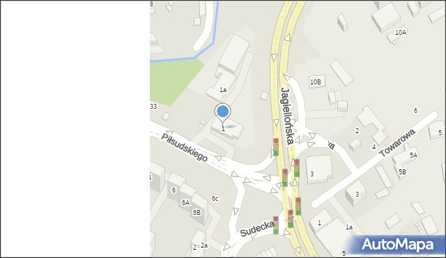 Nysa, Piłsudskiego Józefa, marsz., 1, mapa Nysy