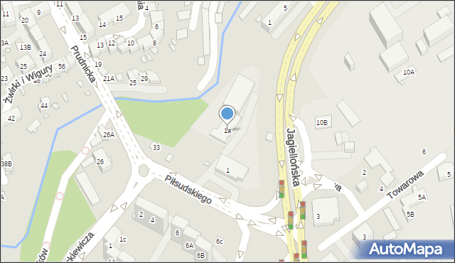Nysa, Piłsudskiego Józefa, marsz., 1a, mapa Nysy