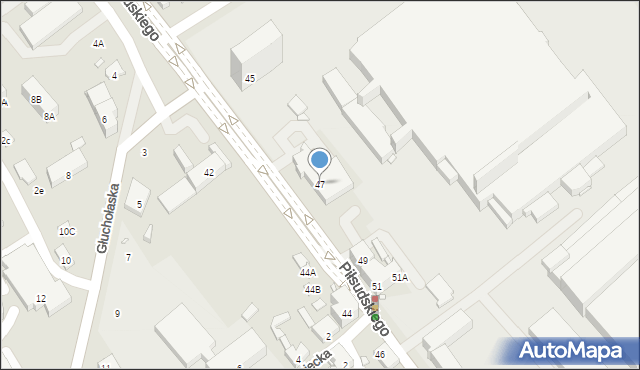 Nysa, Piłsudskiego Józefa, marsz., 47, mapa Nysy