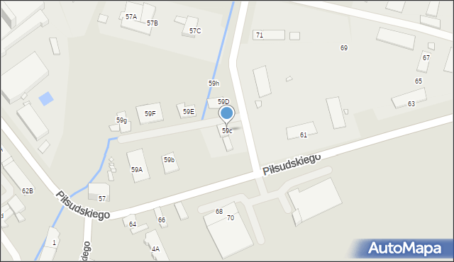 Nysa, Piłsudskiego Józefa, marsz., 59c, mapa Nysy