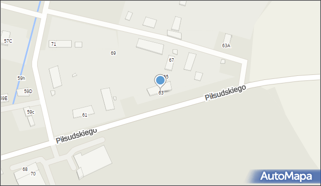 Nysa, Piłsudskiego Józefa, marsz., 63, mapa Nysy