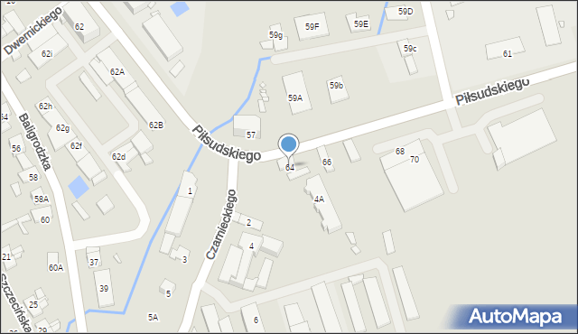 Nysa, Piłsudskiego Józefa, marsz., 64, mapa Nysy