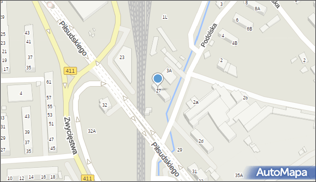 Nysa, Piłsudskiego Józefa, marsz., 27, mapa Nysy