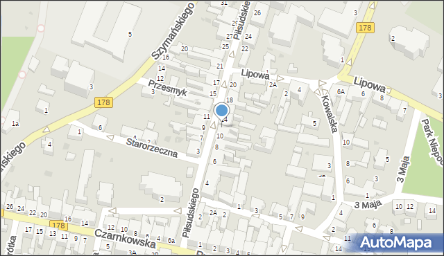 Oborniki, Piłsudskiego Józefa, marsz., 12, mapa Oborniki