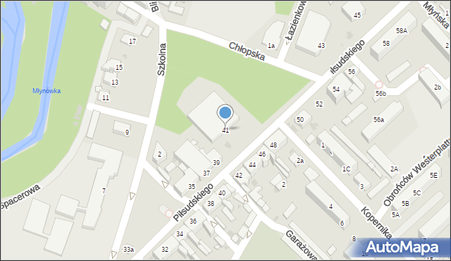 Oborniki, Piłsudskiego Józefa, marsz., 41, mapa Oborniki