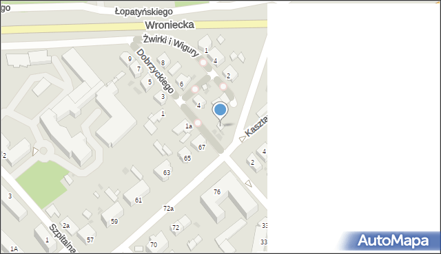 Oborniki, Piłsudskiego Józefa, marsz., 69, mapa Oborniki