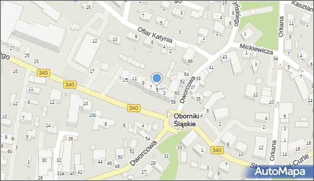 Oborniki Śląskie, Piłsudskiego Józefa, marsz., 5, mapa Oborniki Śląskie