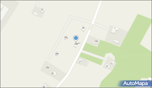 Obrowo, Piaskowa, 26b, mapa Obrowo