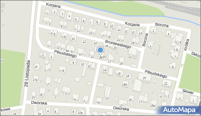 Olkusz, Piłsudskiego Józefa, marsz., 15, mapa Olkusz