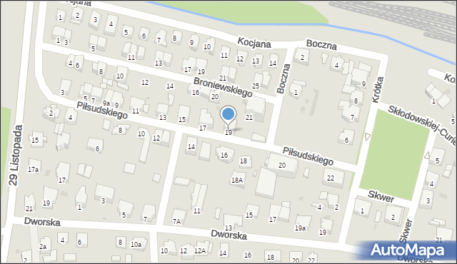 Olkusz, Piłsudskiego Józefa, marsz., 19, mapa Olkusz