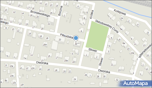 Olkusz, Piłsudskiego Józefa, marsz., 22, mapa Olkusz