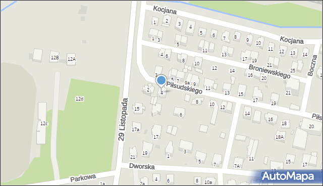 Olkusz, Piłsudskiego Józefa, marsz., 4, mapa Olkusz