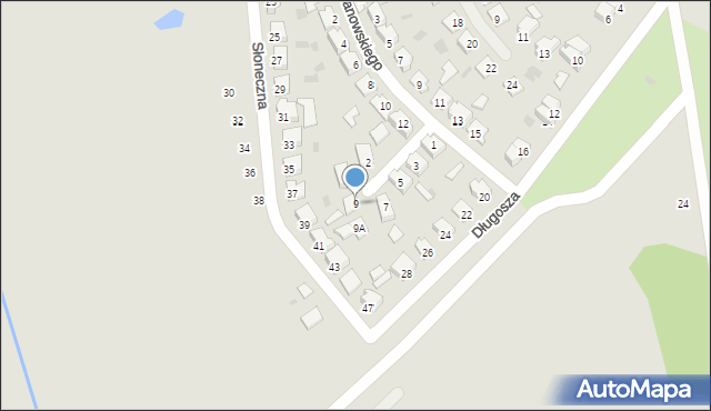 Olsztynek, Pieniężnej Wandy, 9, mapa Olsztynek