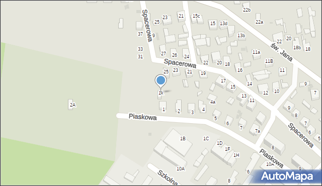 Opatówek, Piaskowa, 1k, mapa Opatówek