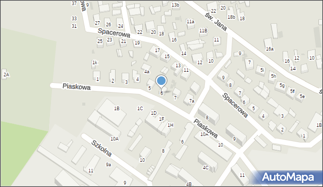 Opatówek, Piaskowa, 6, mapa Opatówek