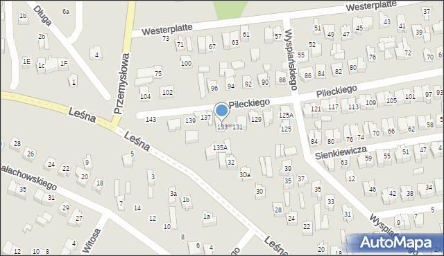 Opoczno, Pileckiego Witolda, rtm., 133, mapa Opoczno
