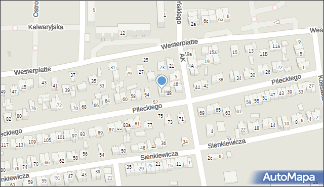 Opoczno, Pileckiego Witolda, rtm., 50, mapa Opoczno