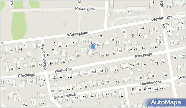 Opoczno, Pileckiego Witolda, rtm., 72, mapa Opoczno