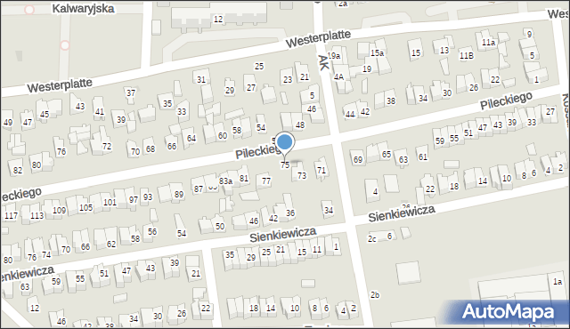 Opoczno, Pileckiego Witolda, rtm., 75, mapa Opoczno