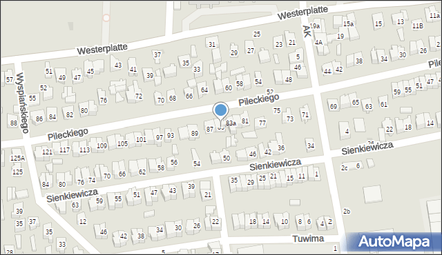 Opoczno, Pileckiego Witolda, rtm., 85, mapa Opoczno