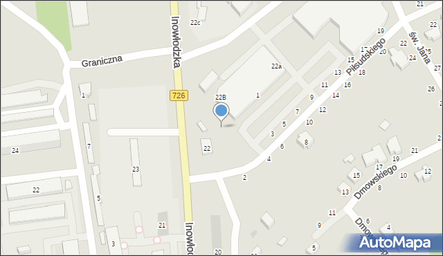Opoczno, Piłsudskiego Józefa, marsz., 1a, mapa Opoczno