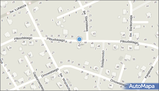Opoczno, Piłsudskiego Józefa, marsz., 42, mapa Opoczno