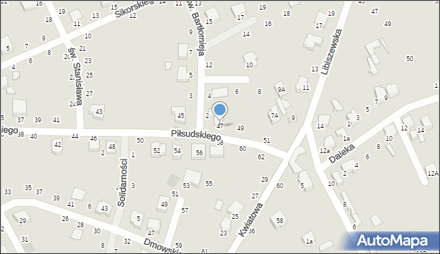 Opoczno, Piłsudskiego Józefa, marsz., 47, mapa Opoczno