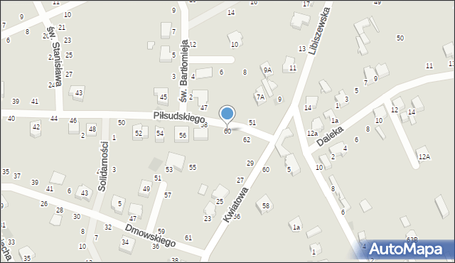 Opoczno, Piłsudskiego Józefa, marsz., 60, mapa Opoczno