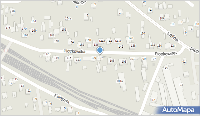 Opoczno, Piotrkowska, 107, mapa Opoczno