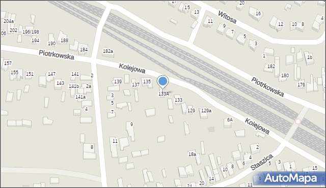 Opoczno, Piotrkowska, 133A, mapa Opoczno