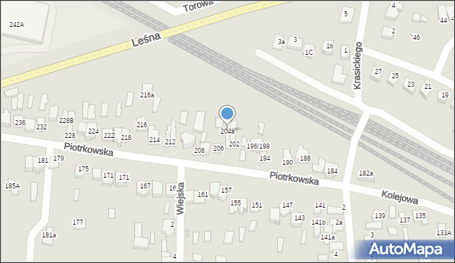 Opoczno, Piotrkowska, 204a, mapa Opoczno