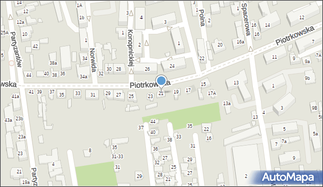 Opoczno, Piotrkowska, 21, mapa Opoczno