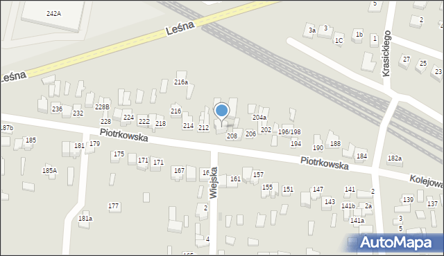 Opoczno, Piotrkowska, 210, mapa Opoczno