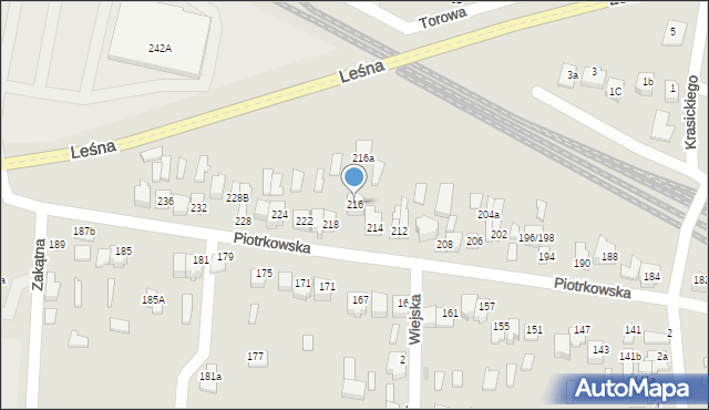 Opoczno, Piotrkowska, 216, mapa Opoczno
