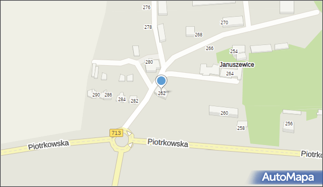 Opoczno, Piotrkowska, 262, mapa Opoczno