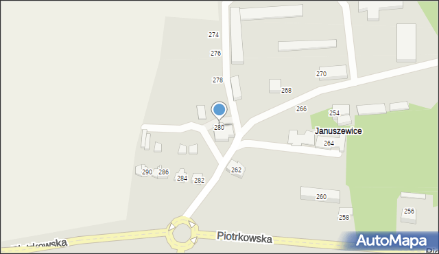 Opoczno, Piotrkowska, 280, mapa Opoczno