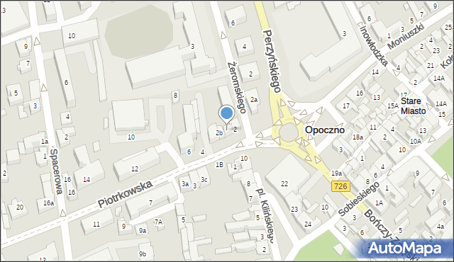 Opoczno, Piotrkowska, 2a, mapa Opoczno