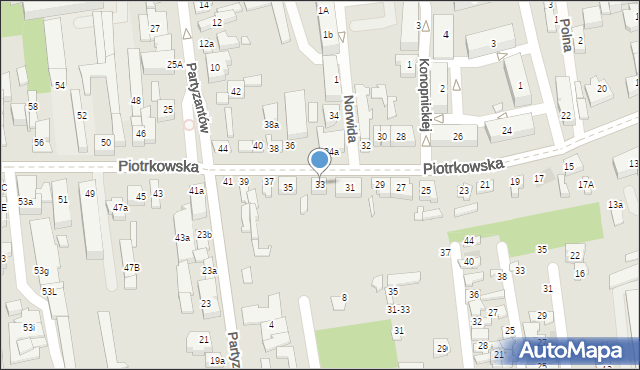 Opoczno, Piotrkowska, 33, mapa Opoczno