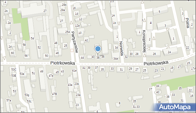 Opoczno, Piotrkowska, 38, mapa Opoczno