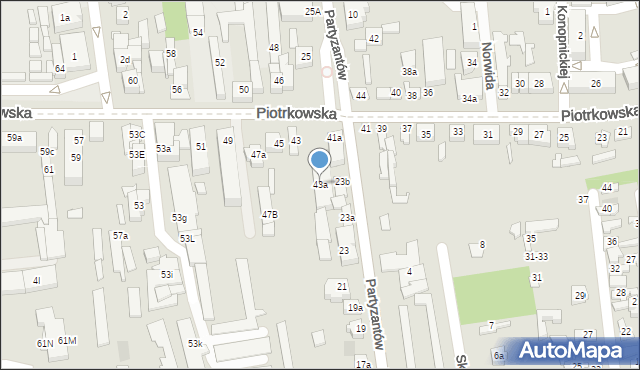 Opoczno, Piotrkowska, 43a, mapa Opoczno