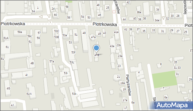Opoczno, Piotrkowska, 47B, mapa Opoczno