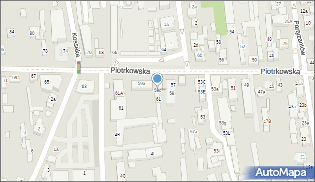 Opoczno, Piotrkowska, 59c, mapa Opoczno