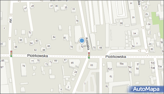 Opoczno, Piotrkowska, 74, mapa Opoczno