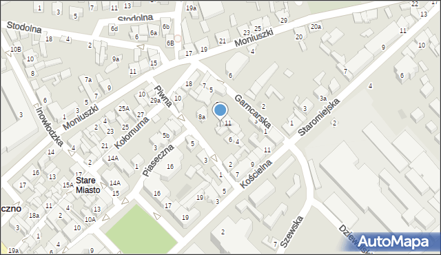 Opoczno, Piwna, 8, mapa Opoczno