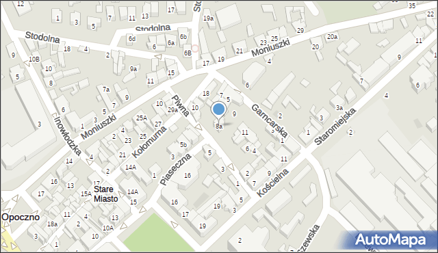 Opoczno, Piwna, 8a, mapa Opoczno