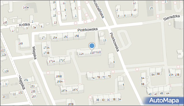 Opole, Piotrkowska, 11C, mapa Opola