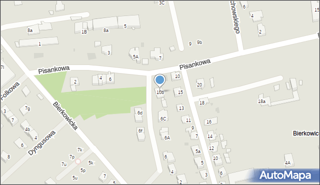 Opole, Pisankowa, 10b, mapa Opola